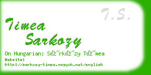 timea sarkozy business card